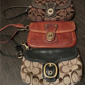 Coach Signature Brown and Black Women's Bag